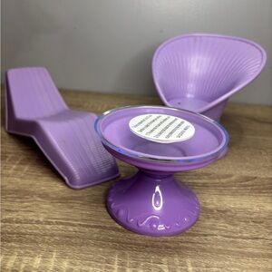 Barbie Purple Doll Lounge Chair & Pedestal Table Set